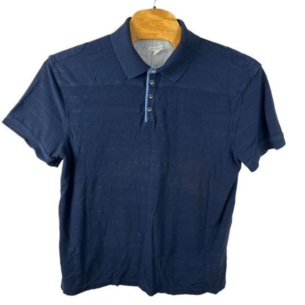 Carbon 2 Cobalt Mens Blue Short Sleeve Collared Polo Shirt XXL